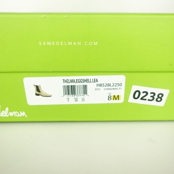 Sam Edelman Thelma Leather Bootie Eggshell White 8M- 0238 - Picture 16 of 16